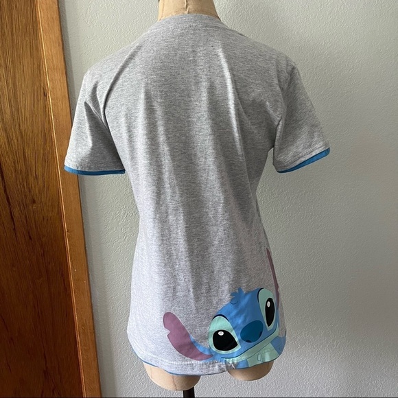 DISNEY JAPAN sz S Lilo & STITCH Scrump Gray Short Sleeve Tee TShirt - Picture 1 of 8